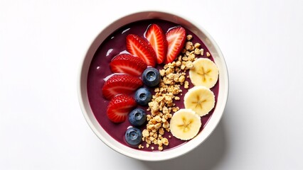 Acai Bowl With Fresh Fruit Toppings