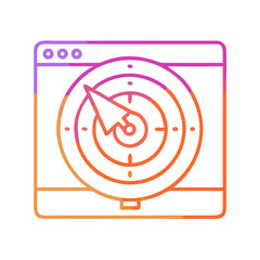 radar screen icon, radar screen vector illustration-simple illustration of radar screen, perfect for radar screen logos and icons