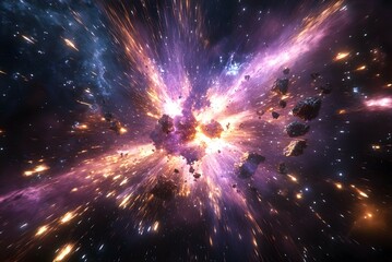 Cosmic Explosion, Hyperspace Travel, or Warp Speed in Space