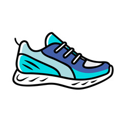 running shoe icon, running shoe vector illustration-simple illustration of running shoe, perfect for running shoe logos and icons