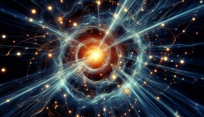 Wormhole Nexus – A network of glowing interconnected wormholes