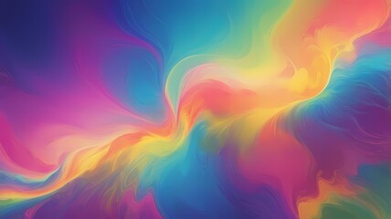 Energetic psychedelic gradient blur with vivid rainbow tones