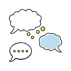 speech and thought bubbles icon, speech and thought bubbles vector illustration-simple illustration of speech and thought bubbles, perfect for speech and thought bubbles logos and icons