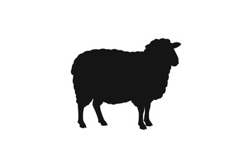 Sheep vector silhouette illustration