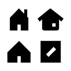 House icon set. Home vector illustration sign. Hotel symbol. Simple house symbol. Smart home icon collection. Main page pictogram in filled, thin line, outline editable Stroke. house icon, housing.