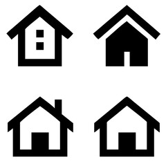 House icon set. Home vector illustration sign. Hotel symbol. Simple house symbol. Smart home icon collection. Main page pictogram in filled, thin line, outline editable Stroke. house icon, housing.