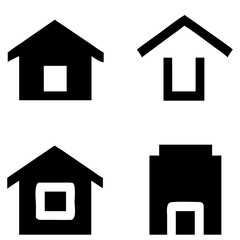 House icon set. Home vector illustration sign. Hotel symbol. Simple house symbol. Smart home icon collection. Main page pictogram in filled, thin line, outline editable Stroke. house icon, housing.