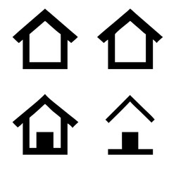 House icon set. Home vector illustration sign. Hotel symbol. Simple house symbol. Smart home icon collection. Main page pictogram in filled, thin line, outline editable Stroke. house icon, housing.