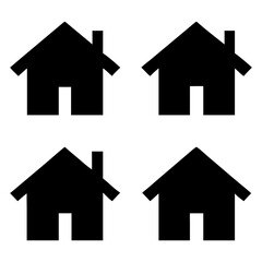 House icon set. Home vector illustration sign. Hotel symbol. Simple house symbol. Smart home icon collection. Main page pictogram in filled, thin line, outline editable Stroke. house icon, housing.