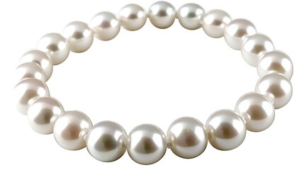 Fototapeta premium White pearl necklace with a large white pearl in the center