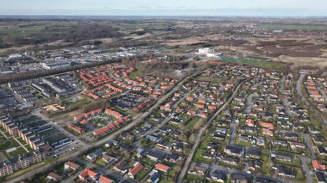 Skyline of Skanderborg Denmark city