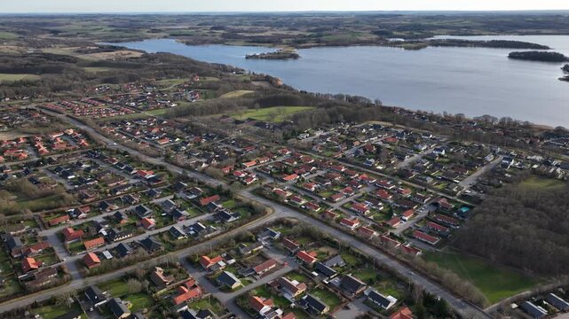 Living in denmark aerial skanderborg