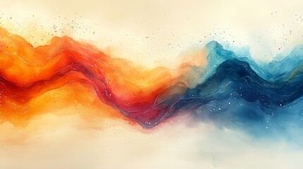 Obraz premium Abstract Flowing Colors Landscape