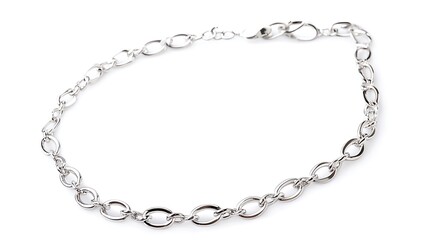 Silver chain necklace with a clasp