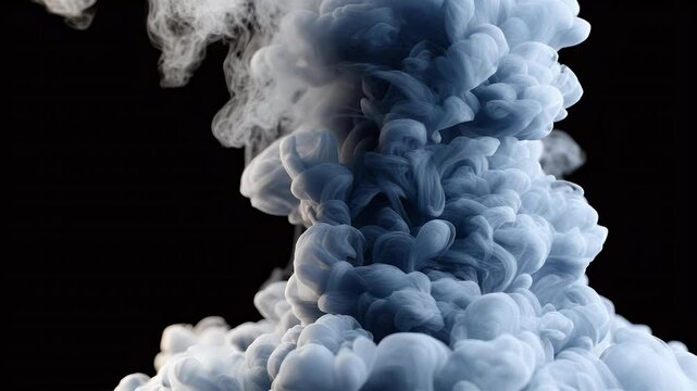 Ethereal cloud of smoke, swirling gracefully against a dark backdrop. Delicate, misty, with soft textures