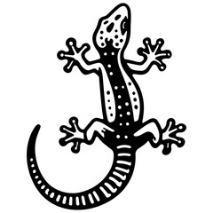 Lizard Sketch Drawing.