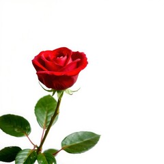 Naklejka premium single red rose