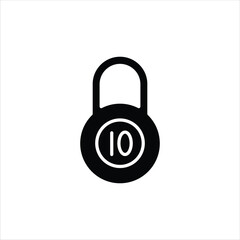 Dumbbell Flat Icon - Sports Training Icon Silhouette