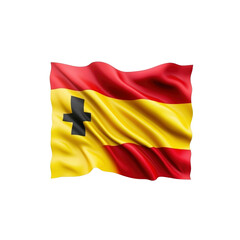 Fototapeta premium Waving Flag of the Kingdom of Galicia, Spain - High-Resolution Image