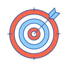 target bullseye icon, target bullseye vector illustration-simple illustration of target bullseye, perfect for target bullseye logos and icons