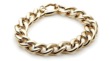 Obraz premium Gold chain bracelet with a clasp