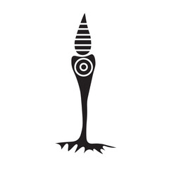 cone cell glyph icon