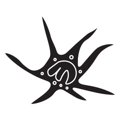 Fototapeta premium merkel cell carcinoma glyph icon