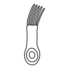 hair cells line icon