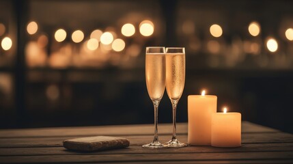 Celebratory toast intimate setting photography candlelit ambiance close-up soft candle glow with standard