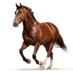 Majestic Brown Horse in Full Gallop