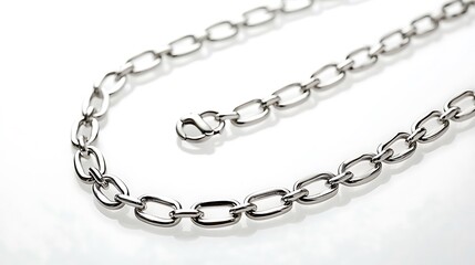 Silver chain necklace with a clasp