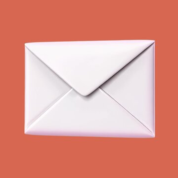 Minimalist envelope animation isolated asset, transparent 4K video, alpha channel, ProRes 4444