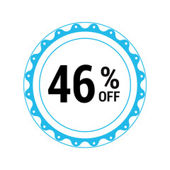 Sale off discount 46% promotion set made of numbers Vector Illustration