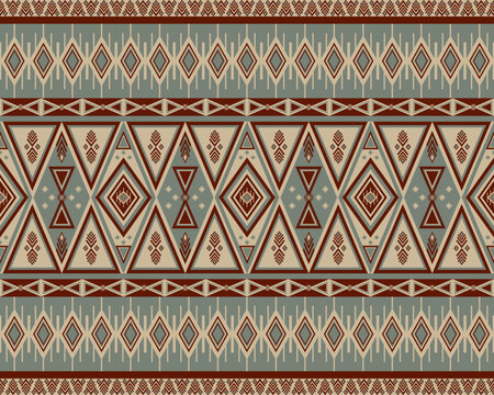Geometric Navajo pattern. Native American tribal Indian ornaments.