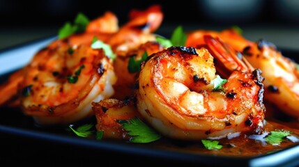 Grilled shrimp, seasoned and flavorful