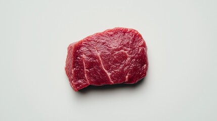 Fototapeta premium Fresh raw meat placed on a clean surface ready for preparation or cooking in a kitchen setting