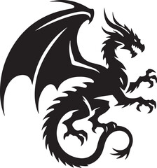 Dragon Black vector illustration