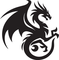 Dragon Black vector illustration
