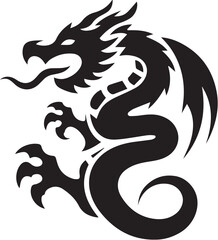 Dragon Black vector illustration