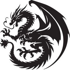 Dragon Black vector