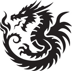 Dragon Black vector