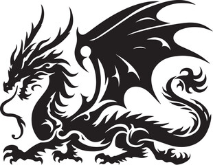 Dragon Black vector