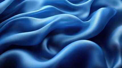 Fototapeta premium Deep Blue Silk Fabric Drape
