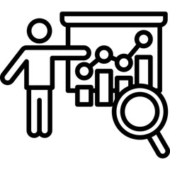 Interpreting Data line icon