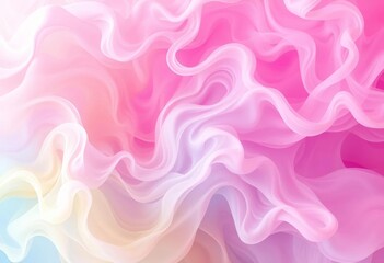 Obraz premium Vibrant pastel waves, swirling smoke, retro vintage tone, dynamic digital art, abstract art, wave