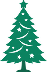 Christmas green tree vector