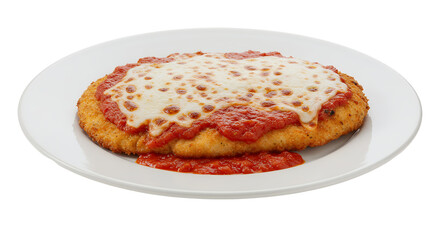 Delicious breaded and fried chicken topped with cheese and marinara sauce
