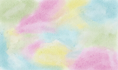 Abstract watercolor artwork with rainbow colors and texture