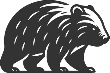 Vector wombat animal silhouette