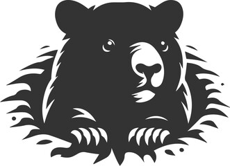 Vector wombat animal silhouette